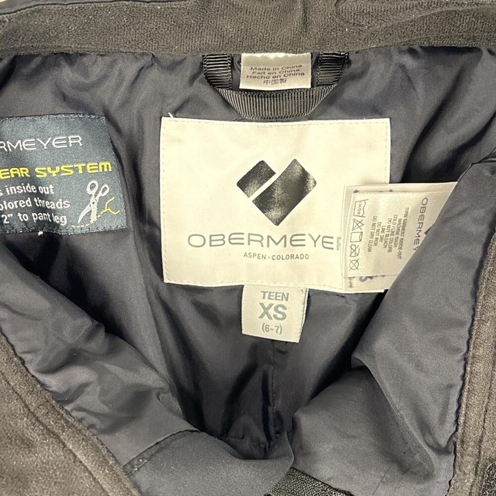 Obermeyer Youth Ski Snow Pants Black Insulated Winter Snowboarding Teen XS - Picture 3 of 8